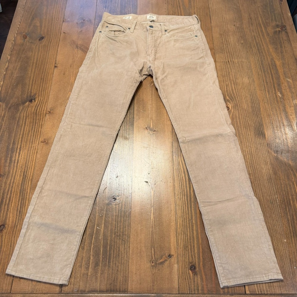 J. Crew Corduroy Pants Men's Size 30x32 Beige 484 Slim Regular Straight Trousers